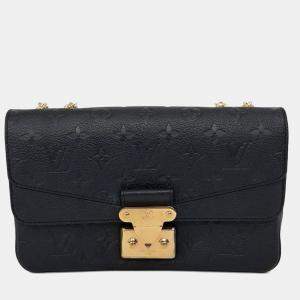 Pre Owned Louis Vuitton Black Leather Empreinte Marceau