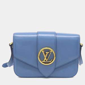 مملوكة مسبقًا Louis Vuitton Blue Leather Pont Neuf