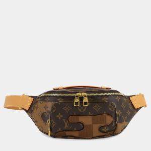 Pre Owned Louis Vuitton Monogram Landscape Rush Bumbag Ebene Brown