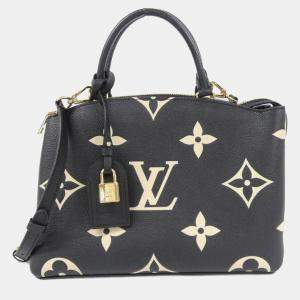 Pre Owned Louis Vuitton Beige/Black Monogram Empreinte Petit Palais PM Handbag
