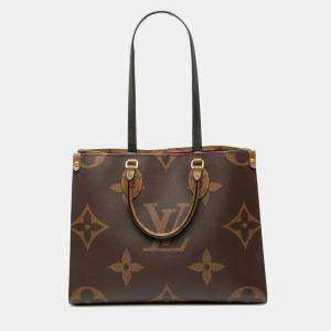 مملوكة مسبقًا Louis Vuitton Monogram Giant Reverse On-The-Go Mm Handbag/Shoulder Bag Brown Leather