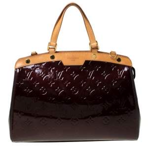 Pre Owned حقيبة يد لوي فيتون بريا فرنيه مونوغرامي عنابية MM