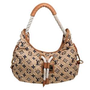 مملوكة مسبقًا Louis Vuitton Tan Monogram Nylon Limited Edition Bulles MM Bag