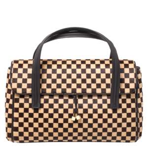 Pre Owned حقيبة لوي فيتون ليوني سباون إصدار محدود شعر عجل سوفاغ دامييه