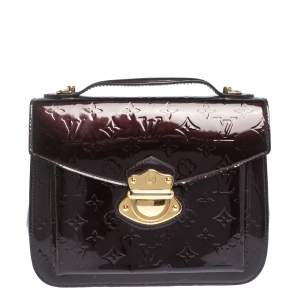 Pre Owned Louis Vuitton Amarante Monogram Vernis Mirada Bag 