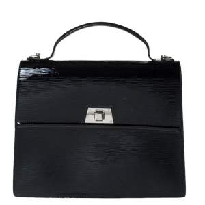 Pre Owned Louis Vuitton Black Electric Epi Leather Sevigne GM Bag