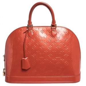 مملوكة مسبقًا Louis Vuitton Orange Sunset Monogram Vernis Alma GM Bag