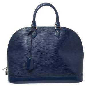Pre Owned Louis Vuitton Indigo Epi Leather Alma GM Bag