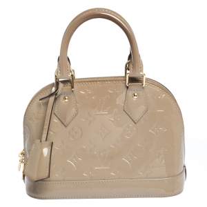 مملوكة مسبقًا حقيبة لوي فيتون ألما جلد فيرنيه بودرى مونوغرامية بيج BB 