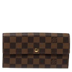 Louis Vuitton Damier Ebene Canvas Sarah Wallet