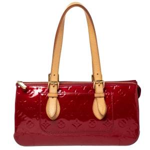 Pre Owned Louis Vuitton Pomme D’amour Monogram Vernis Rosewood Avenue Bag