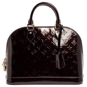 مملوكة مسبقًا Louis Vuitton Amarante Monogram Vernis Leather Alma PM Bag