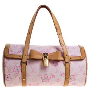 Pre Owned Louis Vuitton Pink Monogram Canvas Limited Edition Cherry Blossom Papillon Bag
