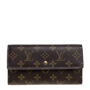 Pre Owned محفظة لوي فيتون "سارا" كونتيننتال كانفاس مونوغرامية