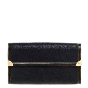 مملوكة مسبقًا محفظة لوى فيتون بورت تريزور إنترناشيونال جلد سوهالي سوداء 