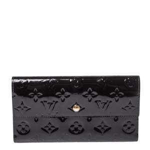 مملوكة مسبقًا Louis Vuitton Amarante Monogram Vernis Sarah Wallet
