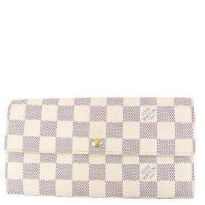 Pre Owned محفظة لوي فيتون "سارا" طويلة كاففناس داميه أزرق سماوي