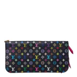 مملوكة مسبقًا محفظة لوي فيتون إنسوليت مونوغرامية متعددة الألوان سوداء