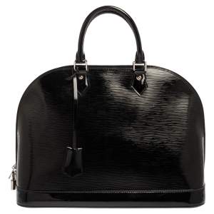 Pre Owned Louis Vuitton Black Electric Epi Leather Alma GM Bag