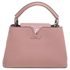 Pre Owned Louis Vuitton Magnolia Taurillon Leather Capucines BB Bag