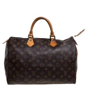 Pre Owned Louis Vuitton Monogram Canvas Speedy 35 Bag