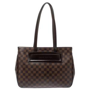 Pre Owned Louis Vuitton Damier Ebene Canvas Parioli PM Bag
