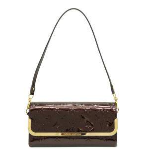 Pre Owned حقيبة لوي فيتون روزمور جلد فرنيه عنابية MM