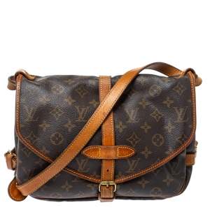 Pre Owned Louis Vuitton Monogram Canvas Saumur 30 Bag