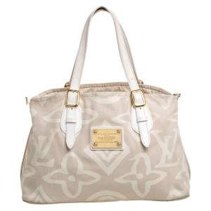 Pre Owned Louis Vuitton Beige Tahitienne Cabas Limited Edition PM Bag 
