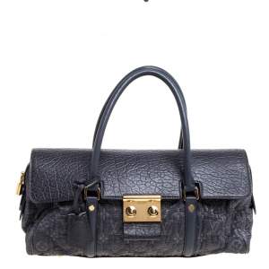 Pre Owned Louis Vuitton Navy Blue Gris Monogram Limited Edition Volupte Beaute Bag