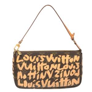 Pre Owned Louis Vuitton Monogram Canvas Limited Edition Stephen Sprouse Graffiti Pochette Accessoires