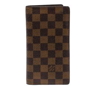 Pre Owned محفظة لوي فيتون برازا كانفاس دامييه أيبين