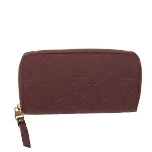 مملوكة مسبقًا Louis Vuitton Aurore Monogram Empreinte Leather Zippy Wallet
