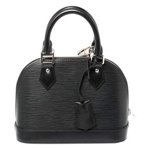 Pre Owned Louis Vuitton Black Epi Leather Alma BB Bag