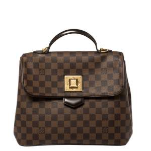 Pre Owned Louis Vuitton Damier Ebene Canvas Bergamo MM Bag