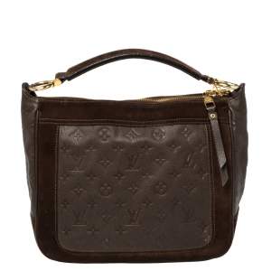 Pre Owned Louis Vuitton Terre Monogram Empreinte Leather Audacieuse PM Bag