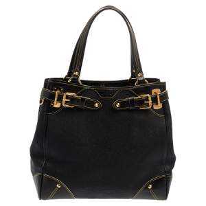 Pre Owned Louis Vuitton Black Suhali Leather Le Majestueux Bag