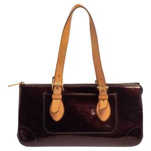 Pre Owned Louis Vuitton Amarante Monogram Vernis Rosewood Avenue Bag