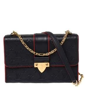 مملوكة مسبقًا Louis Vuitton Marine Rouge Monogram Empreinte Leather Saint Sulpice PM Bag