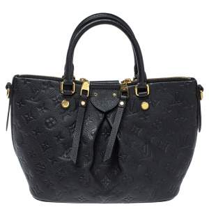 Pre Owned Louis Vuitton Black Monogram Empreinte Leather Mazarine PM Bag
