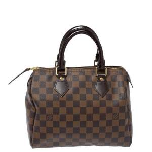 Pre Owned Louis Vuitton Damier Ebene Canvas Speedy 25 Bag