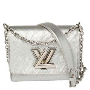 Pre Owned Louis Vuitton Silver Epi Leather Twist PM Bag