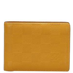 مملوكة مسبقًا Louis Vuitton Yellow Damier Infini Bifold Wallet