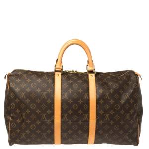 Pre Owned Louis Vuitton Monogram Canvas Keepall 50 Bag