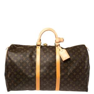 Louis Vuitton Monogram Canvas Vintage Keepall 55 Bag