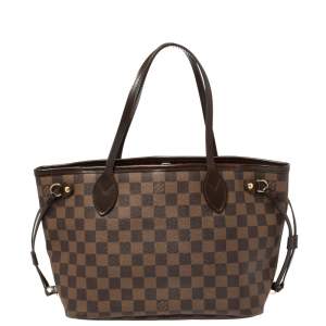 Louis Vuitton Damier Ebene Canvas Neverfull PM Bag