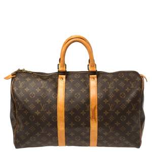 Pre Owned Louis Vuitton Monogram Canvas Keepall 45 Bag