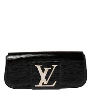 Pre Owned Louis Vuitton Black Electric Epi Leather Sobe Clutch
