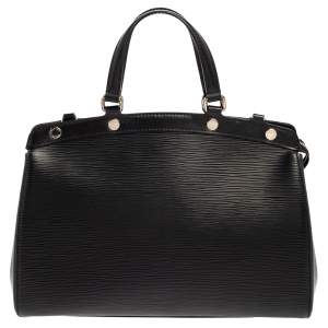 Pre Owned حقيبة لوي فيتون بريه جلد إيبي سوداء MM 