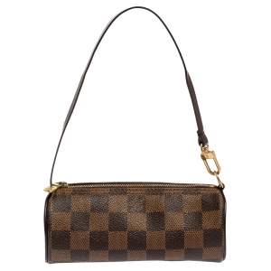 Pre Owned Louis Vuitton Damier Ebene Canvas Papillon Pouch